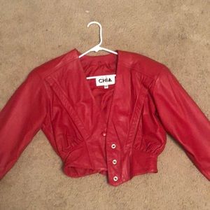 Red leather Jacket!